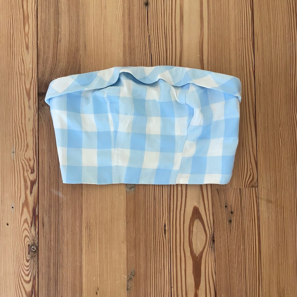 Altar'd State Sallie Gingham Tube Top - XS